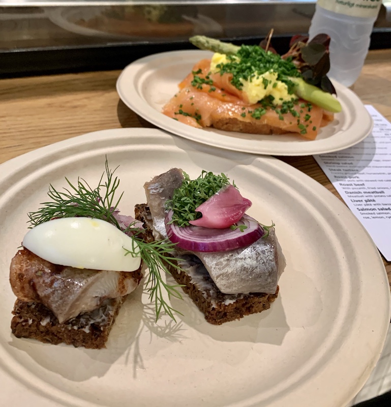 open faced sandwich in Copenhagen